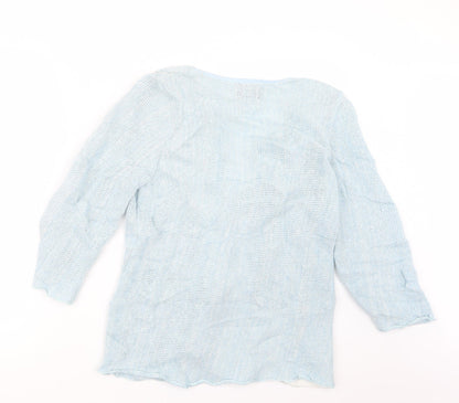 Orla Womens Blue  Knit Cardigan Jumper Size M