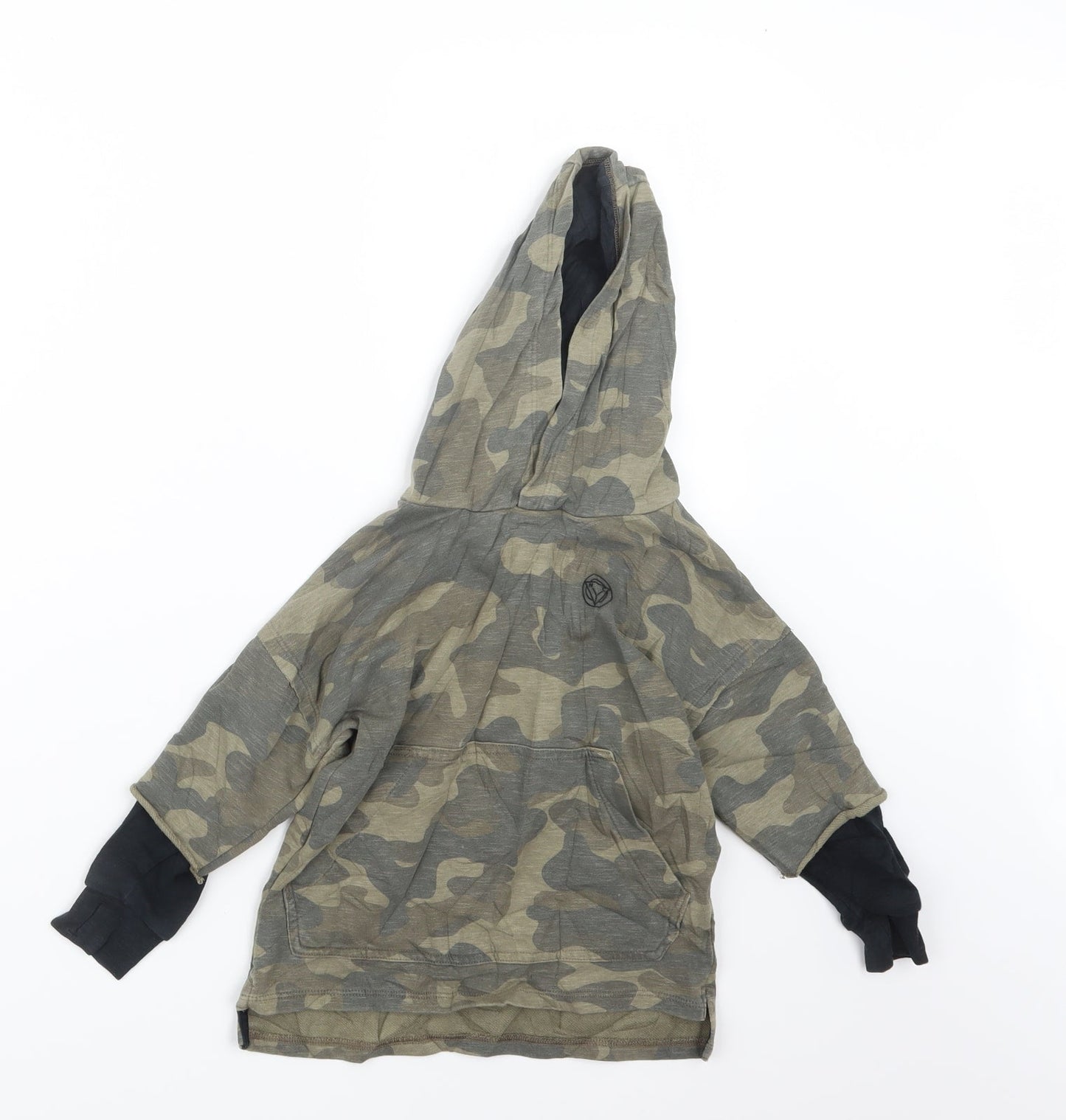 NEXT Boys Green Camouflage  Pullover Hoodie Size 4 Years