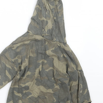 NEXT Boys Green Camouflage  Pullover Hoodie Size 4 Years