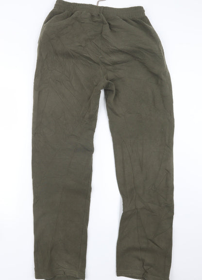 Womens UK Size 2XL Preworn Regular Fit Jogger Green Trousers