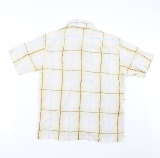 Mens UK Size S Linea Blue  Button-Up Short Sleeve Casual Shirt