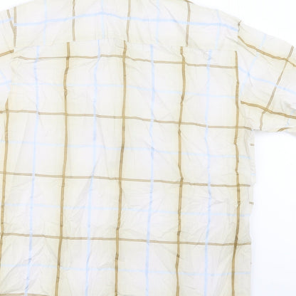 Mens UK Size S Linea Blue  Button-Up Short Sleeve Casual Shirt