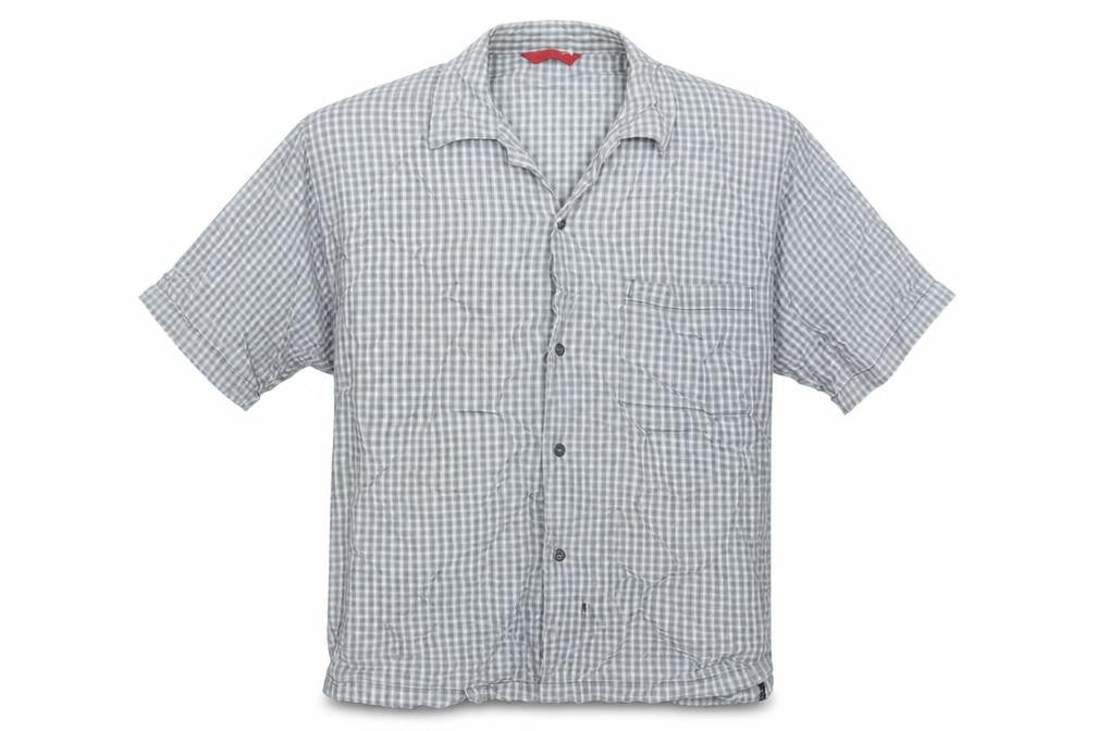 Mens UK Size M Preworn Grey  Button-Up Short Sleeve Casual Shirt