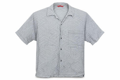 Mens UK Size M Preworn Grey  Button-Up Short Sleeve Casual Shirt
