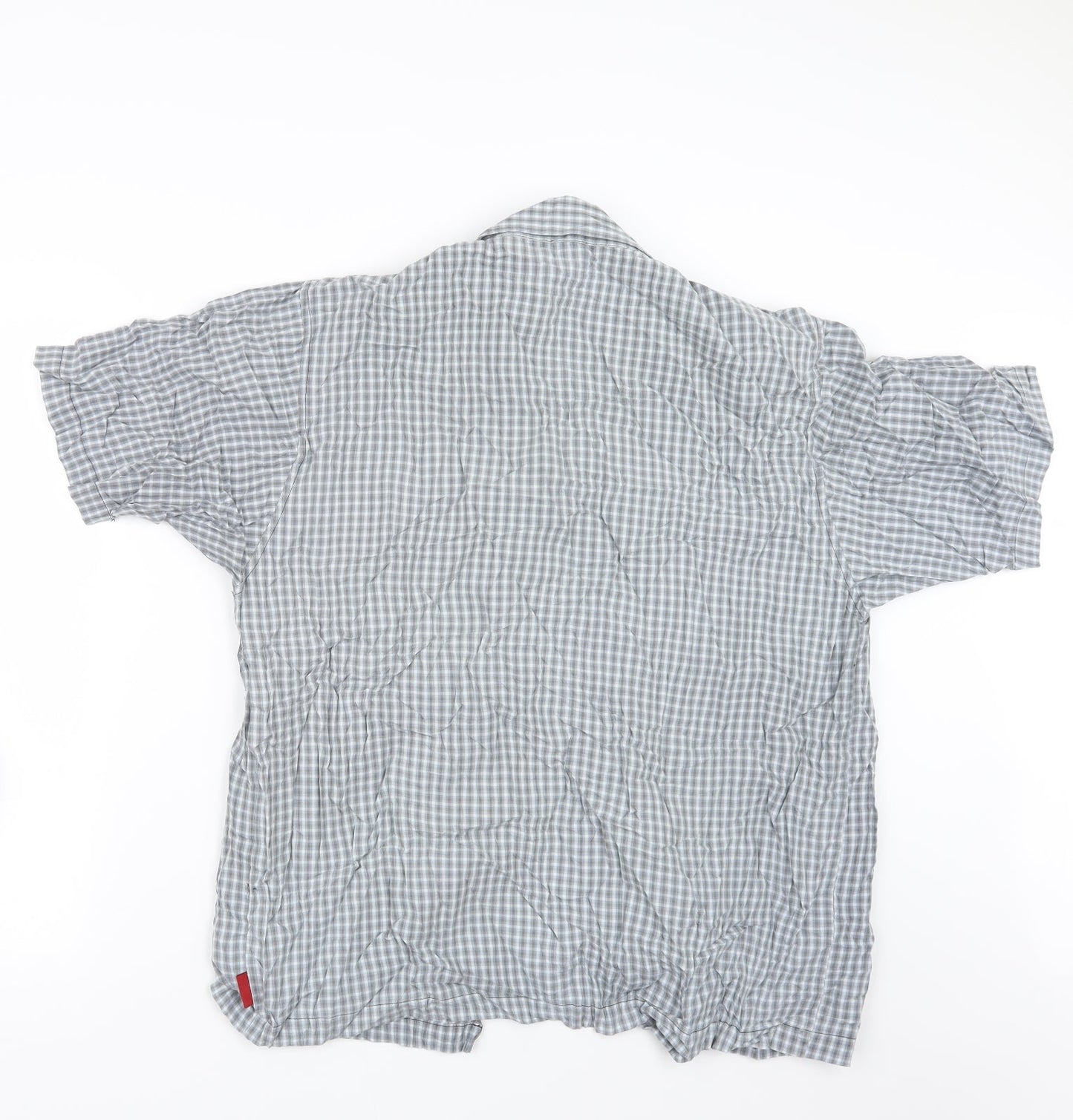Mens UK Size M Preworn Grey  Button-Up Short Sleeve Casual Shirt