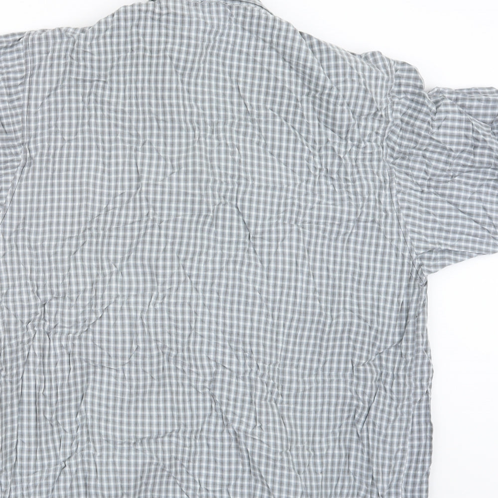 Mens UK Size M Preworn Grey  Button-Up Short Sleeve Casual Shirt