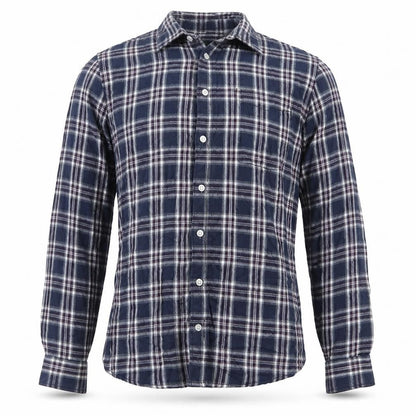 Mens UK Size XL EWM Blue  Button-Up Long Sleeve Casual Shirt