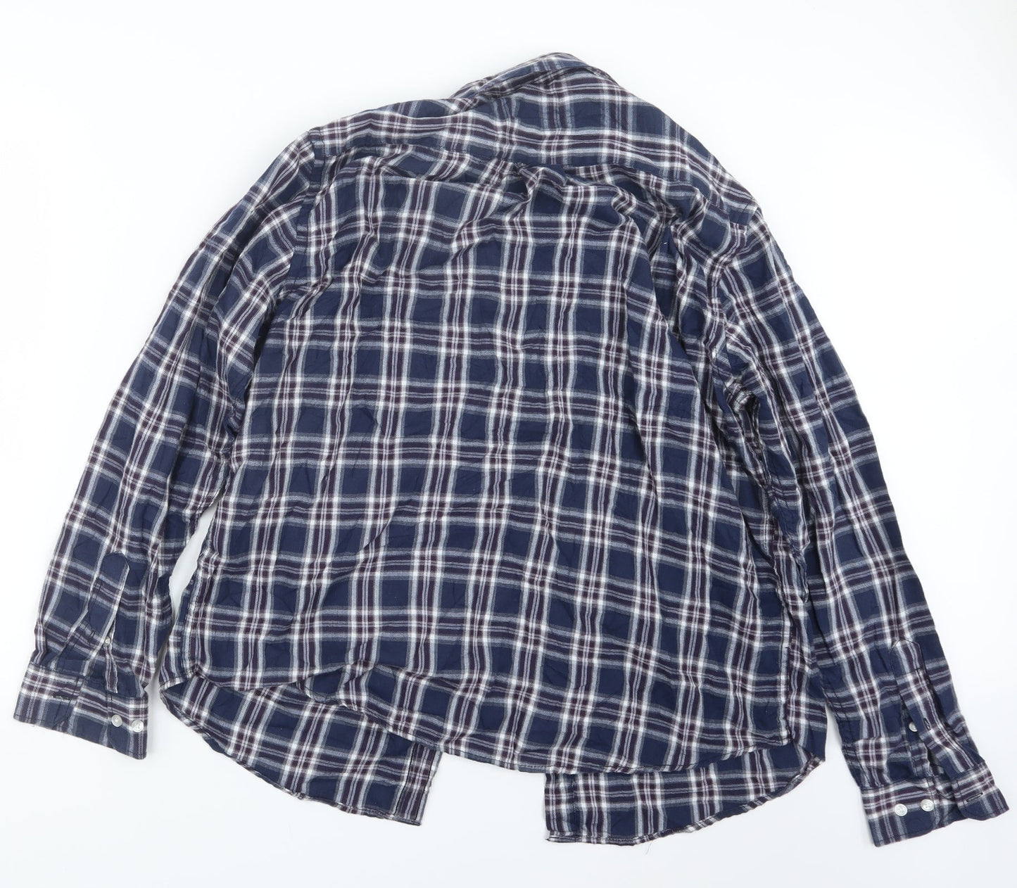 Mens UK Size XL EWM Blue  Button-Up Long Sleeve Casual Shirt