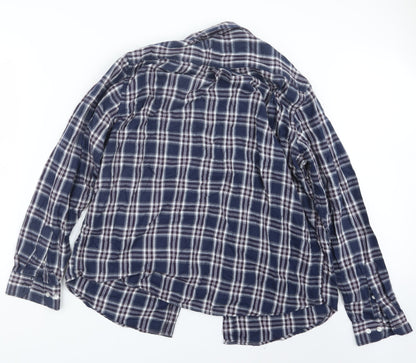 Mens UK Size XL EWM Blue  Button-Up Long Sleeve Casual Shirt