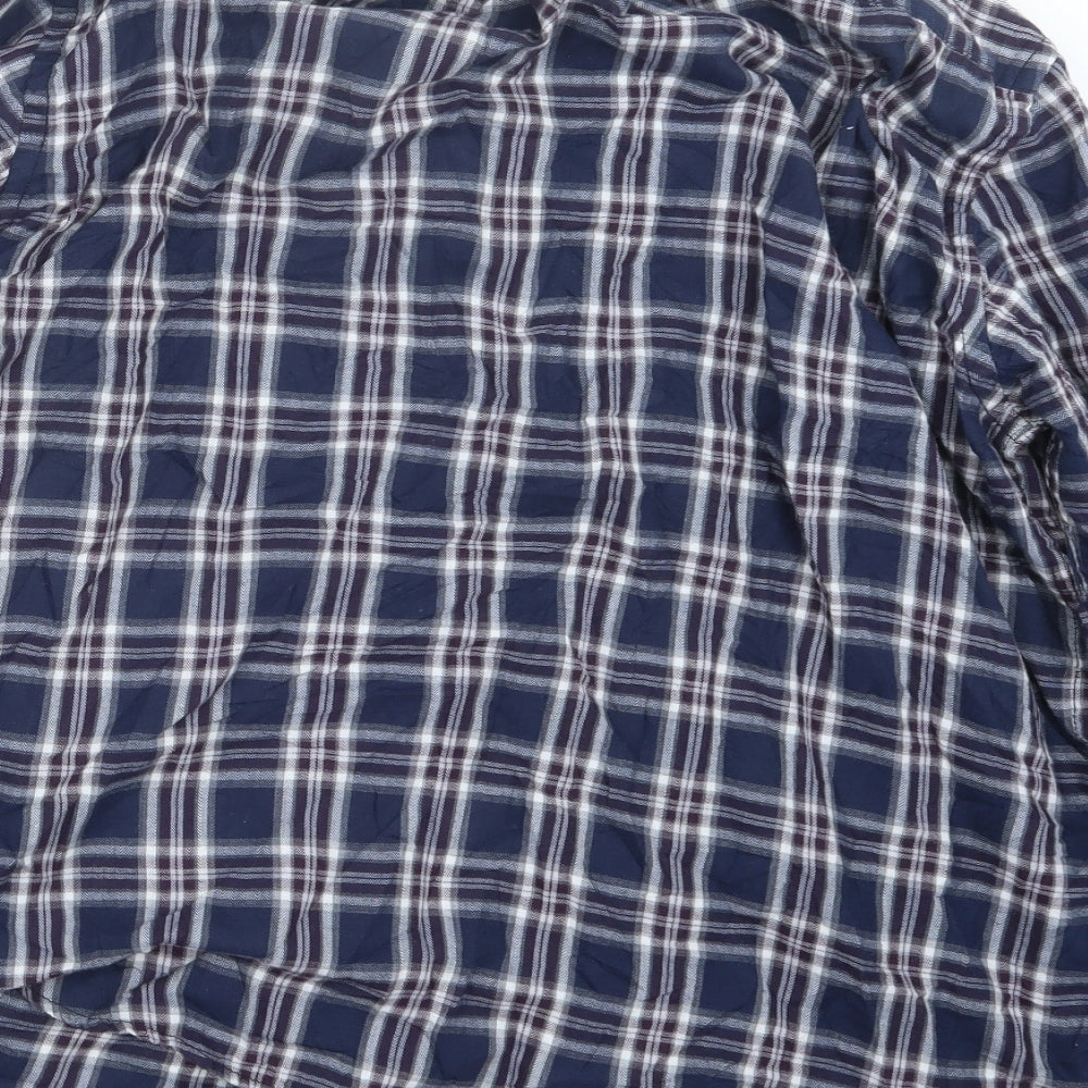 Mens UK Size XL EWM Blue  Button-Up Long Sleeve Casual Shirt