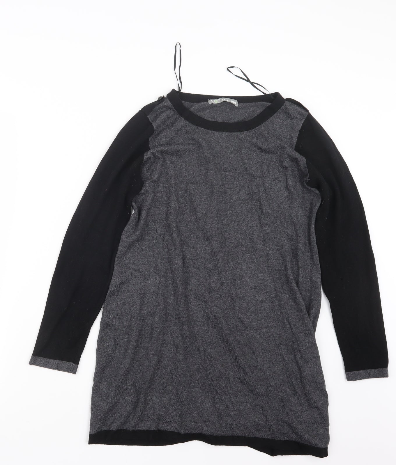 Womens UK Size 10 Marks and Spencer Grey Pullover Jumper