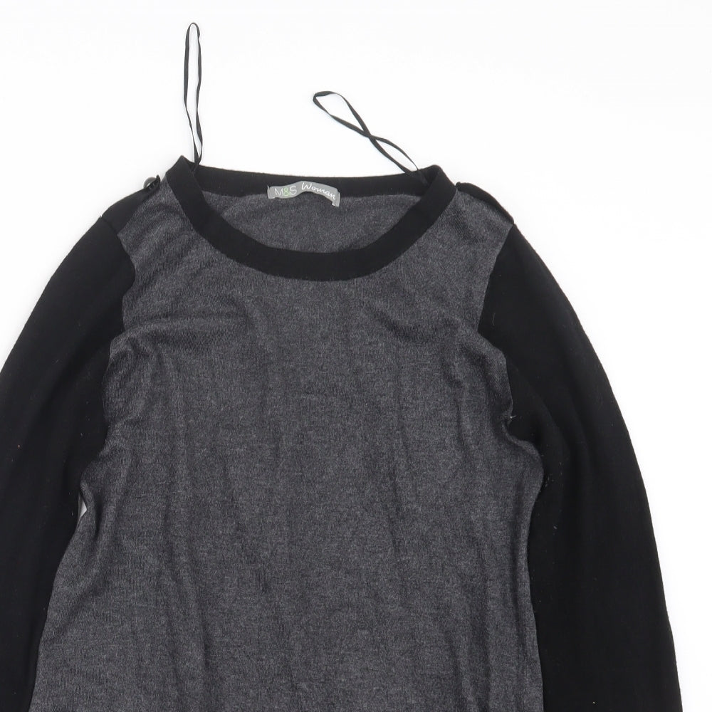 Womens UK Size 10 Marks and Spencer Grey Pullover Jumper