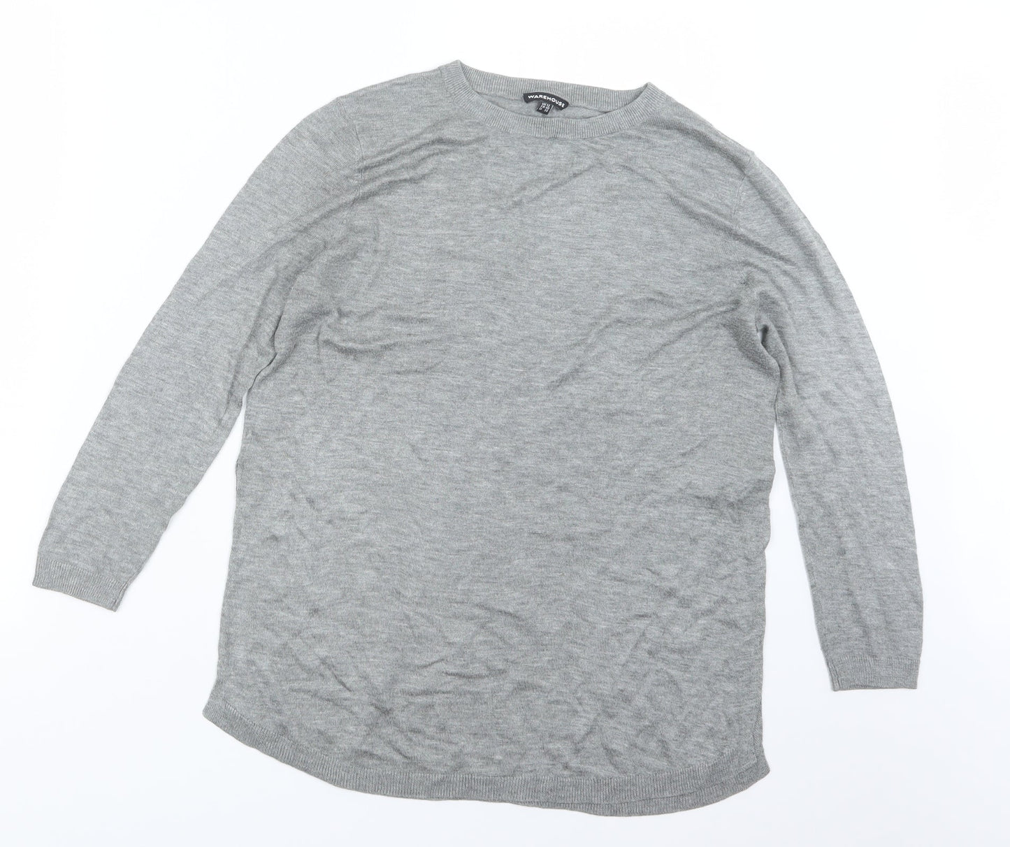 Womens UK Size 12 Warehouse Grey Pullover Jumper