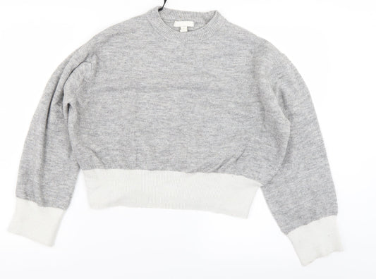 Womens UK Size XS H&M Grey Pullover Jumper