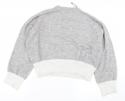 Womens UK Size XS H&M Grey Pullover Jumper