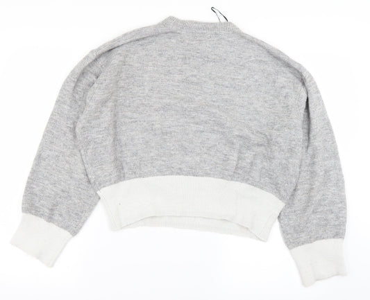 Womens UK Size XS H&M Grey Pullover Jumper