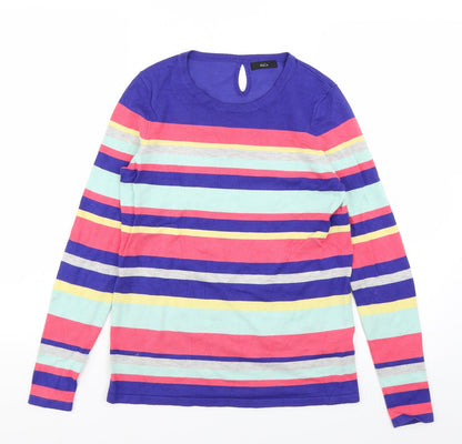 Womens UK Size 10 M&Co Blue Pullover Jumper