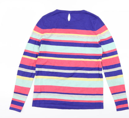 Womens UK Size 10 M&Co Blue Pullover Jumper