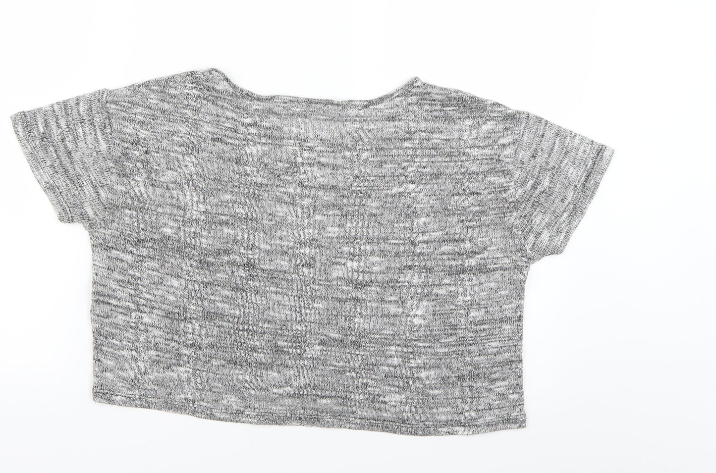 Womens UK Size S Only Grey Cropped T-Shirt