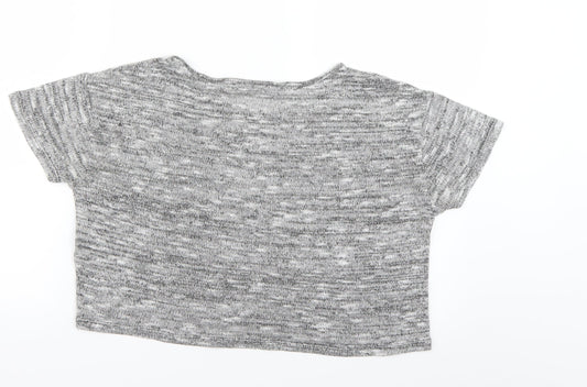 Womens UK Size S Only Grey Cropped T-Shirt
