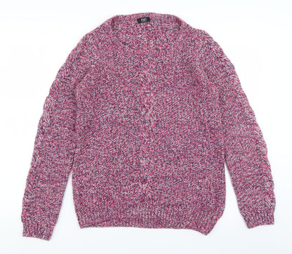 Womens UK Size 8 F&F Pink Pullover Jumper