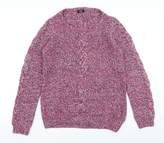 F&F Womens Pink  Knit Pullover Jumper Size 8