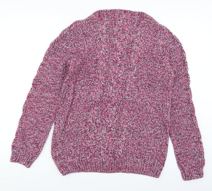 Womens UK Size 8 F&F Pink Pullover Jumper