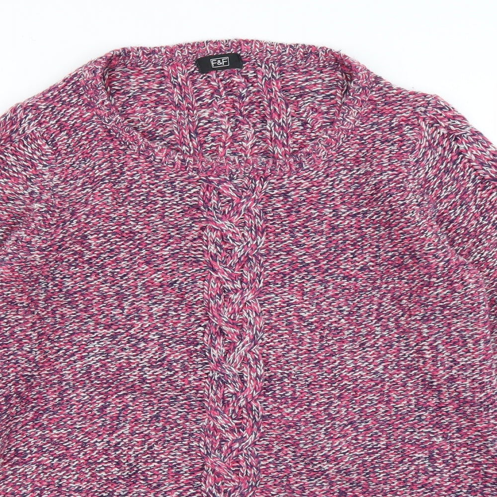 Womens UK Size 8 F&F Pink Pullover Jumper
