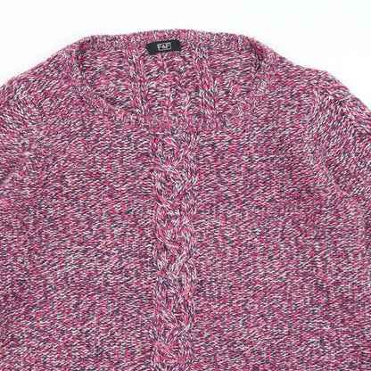 Womens UK Size 8 F&F Pink Pullover Jumper