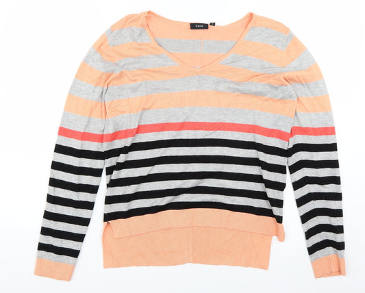 Womens UK Size M fransa Orange Pullover Jumper