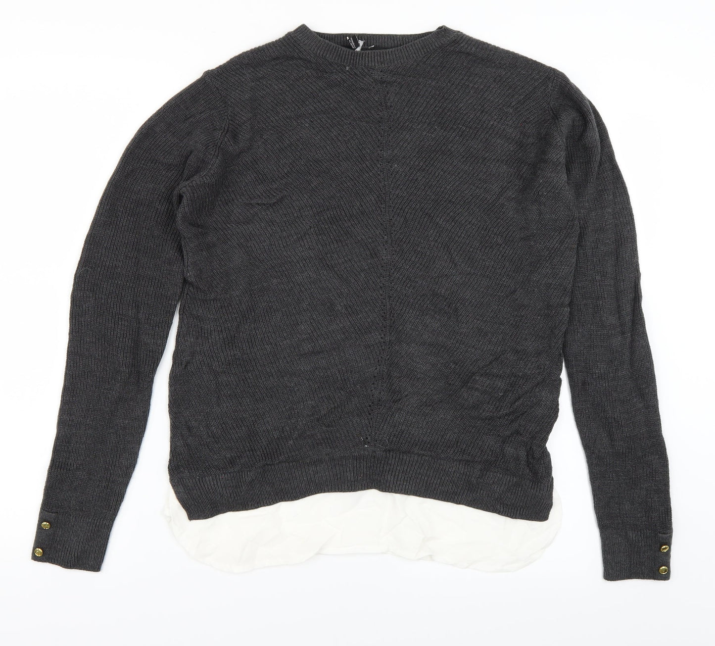 Womens UK Size 8 Dorothy Perkins Grey Pullover Jumper
