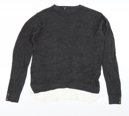 Womens UK Size 8 Dorothy Perkins Grey Pullover Jumper