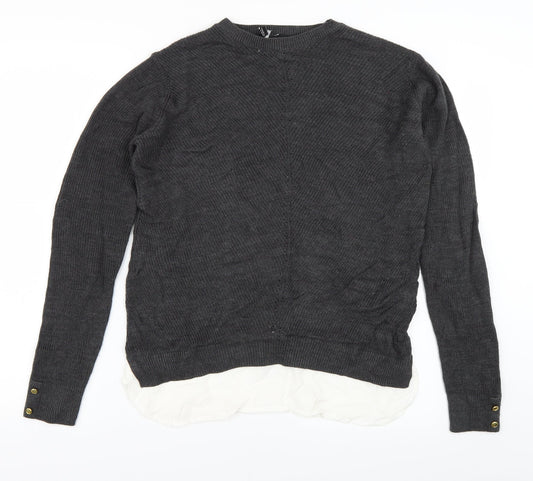 Womens UK Size 8 Dorothy Perkins Grey Pullover Jumper