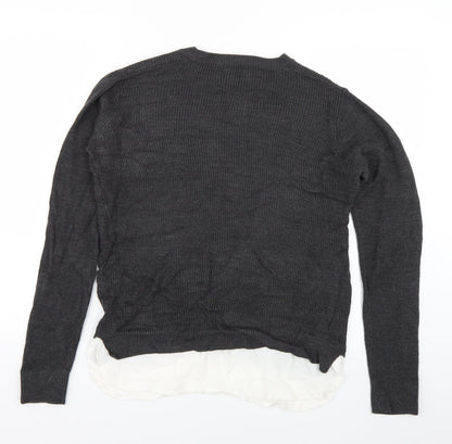 Womens UK Size 8 Dorothy Perkins Grey Pullover Jumper