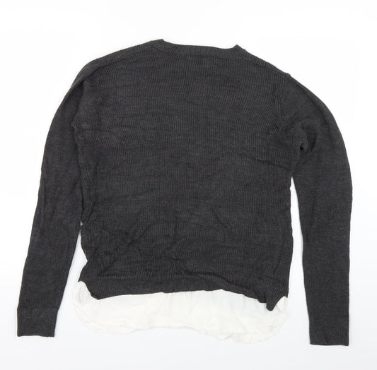 Womens UK Size 8 Dorothy Perkins Grey Pullover Jumper