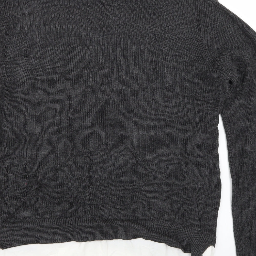 Womens UK Size 8 Dorothy Perkins Grey Pullover Jumper