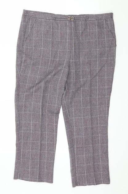 Womens UK Size 16 Damart Regular Fit  Purple Trousers