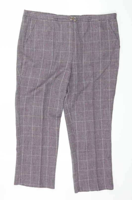 Womens UK Size 16 Damart Regular Fit  Purple Trousers