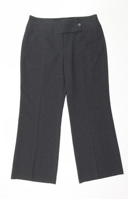 Womens UK Size 12 Marks and Spencer Regular Fit  Grey Trousers