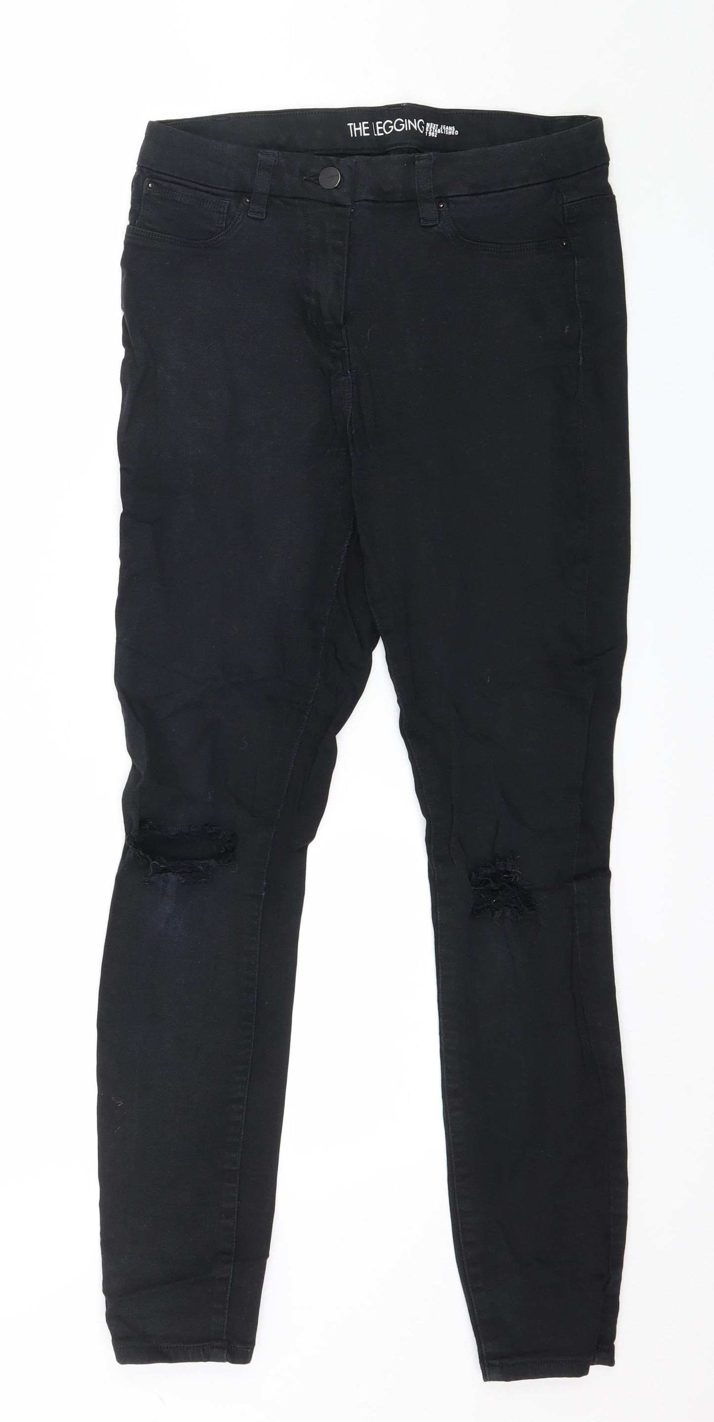 NEXT Womens Black  Denim Skinny Jeans Size 12 L27 in