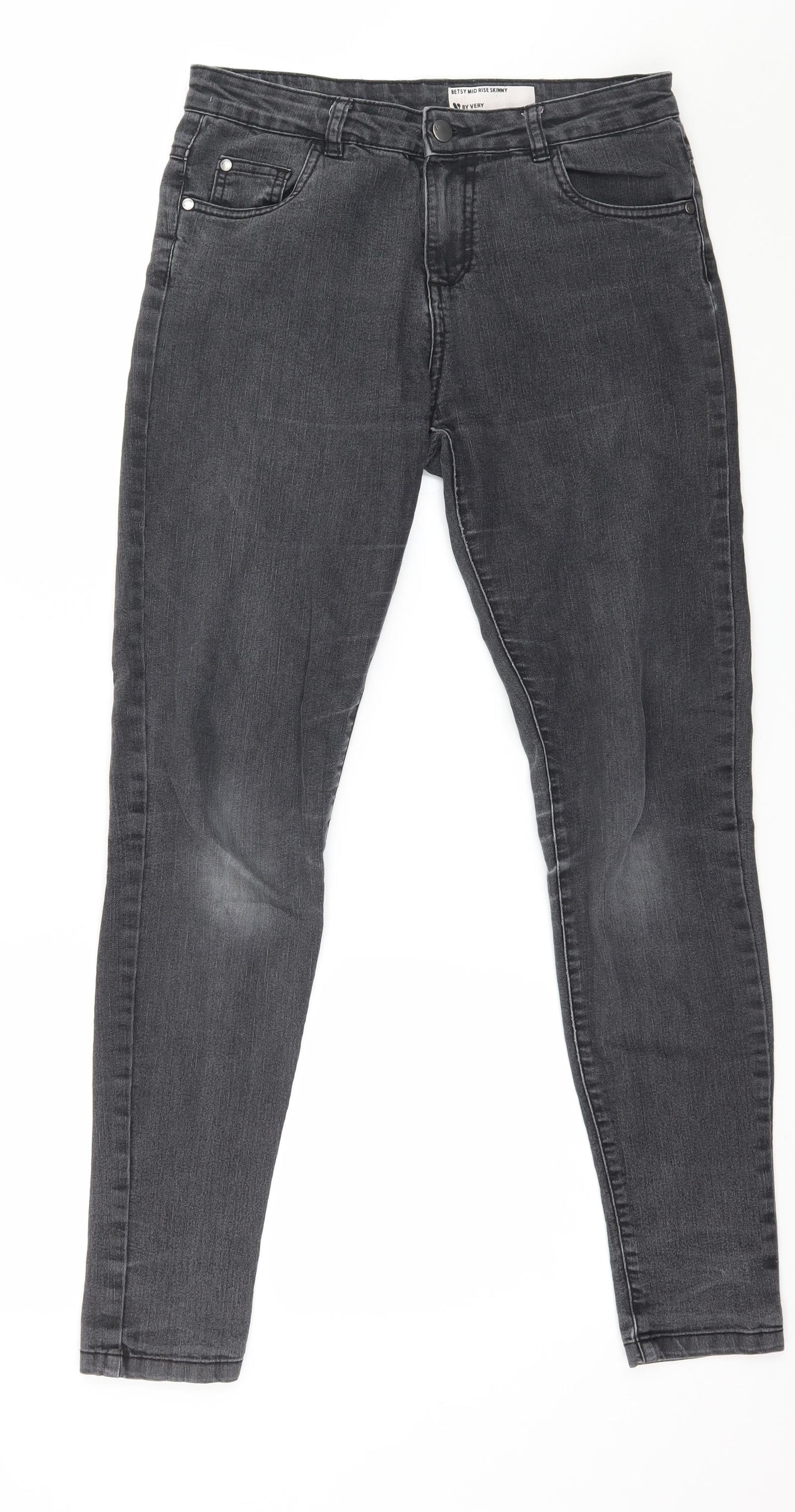 Very Girls Grey  Denim Skinny Jeans Size 14 Years