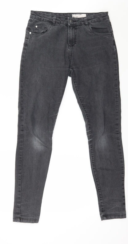 Very Girls Grey  Denim Skinny Jeans Size 14 Years