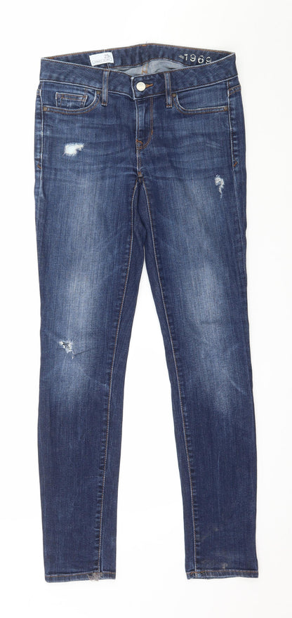Gap Womens Blue  Denim Skinny Jeans Size 25 in L30 in