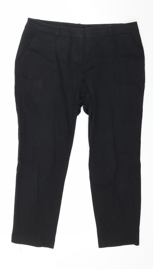 Womens UK Size 14 Dorothy Perkins Regular Fit  Black Trousers
