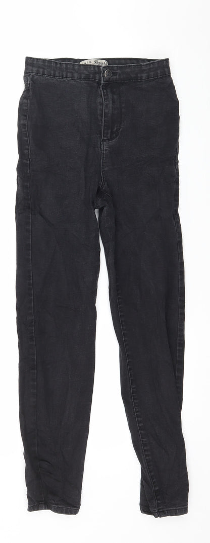 Denim & Co. Womens Black  Denim Skinny Jeans Size 6 L27 in