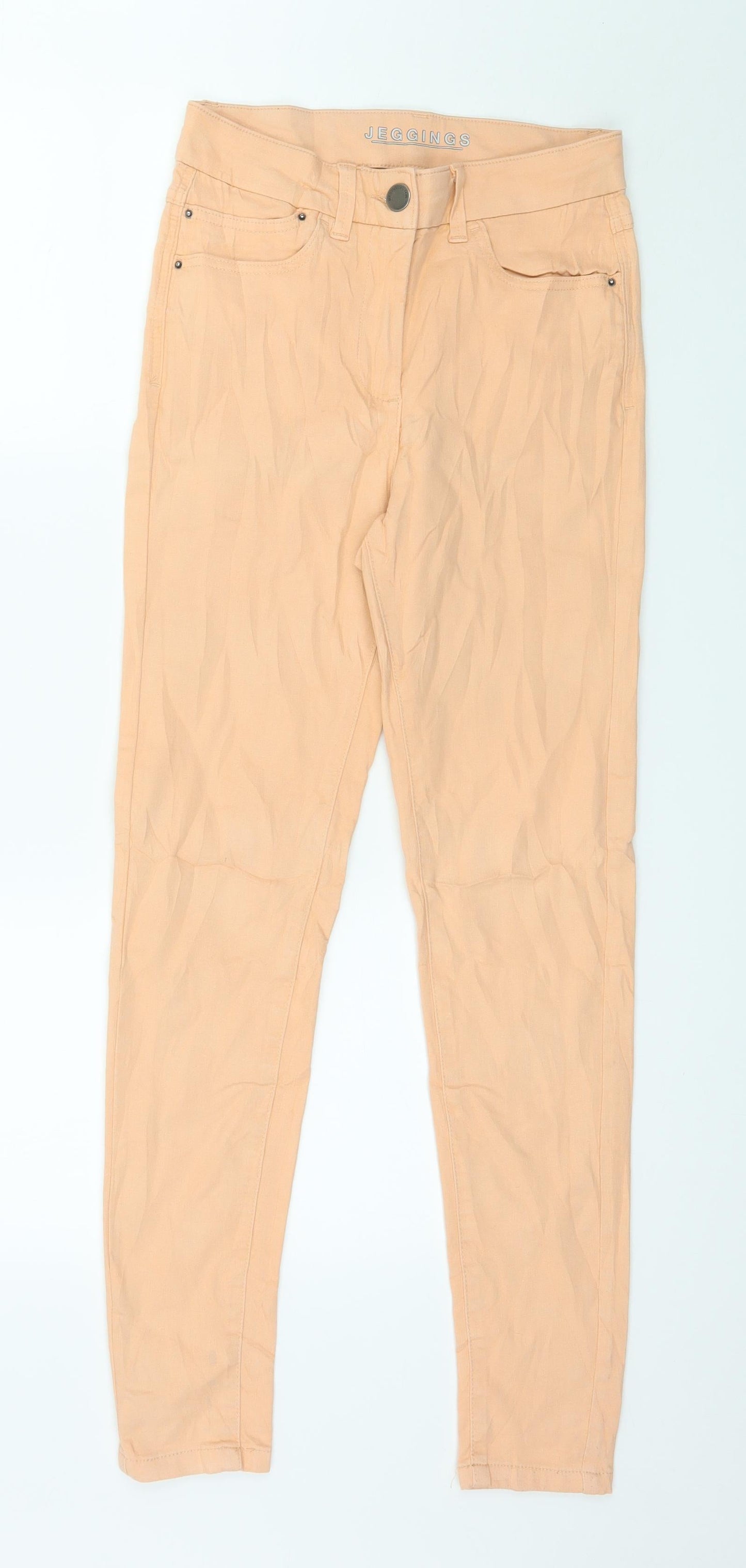 Womens UK Size 8 Marks and Spencer Regular Fit Skinny Orange Jeans