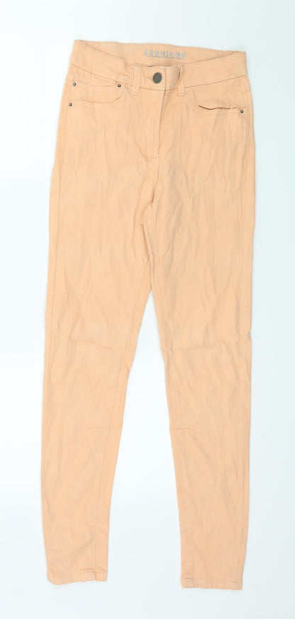 Womens UK Size 8 Marks and Spencer Regular Fit Skinny Orange Jeans