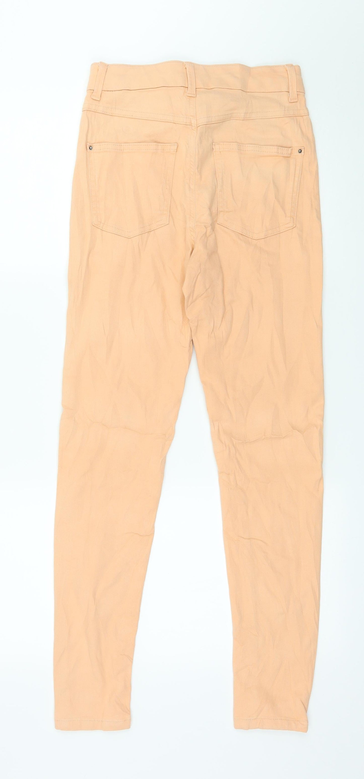 Womens UK Size 8 Marks and Spencer Regular Fit Skinny Orange Jeans