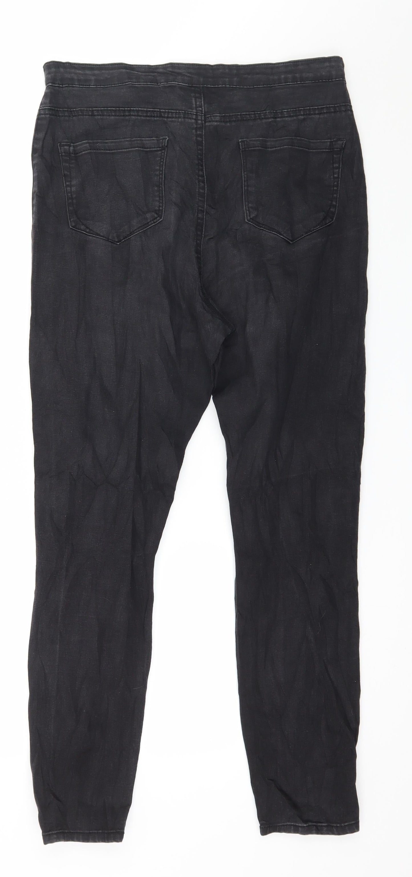 Denim & Co. Womens Grey  Denim Skinny Jeans Size 14 L28 in