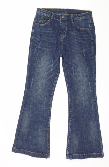 Womens UK Size 30 in Preworn Regular Fit Bootcut Blue Jeans